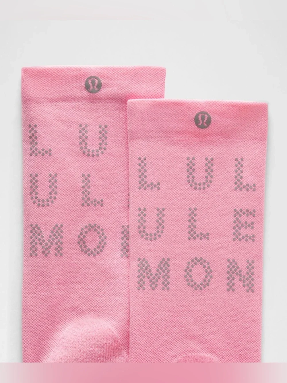 (3) Lululemon Women's Power Stride Crew Socks *Reflective Sz M Candy Cloud NWT